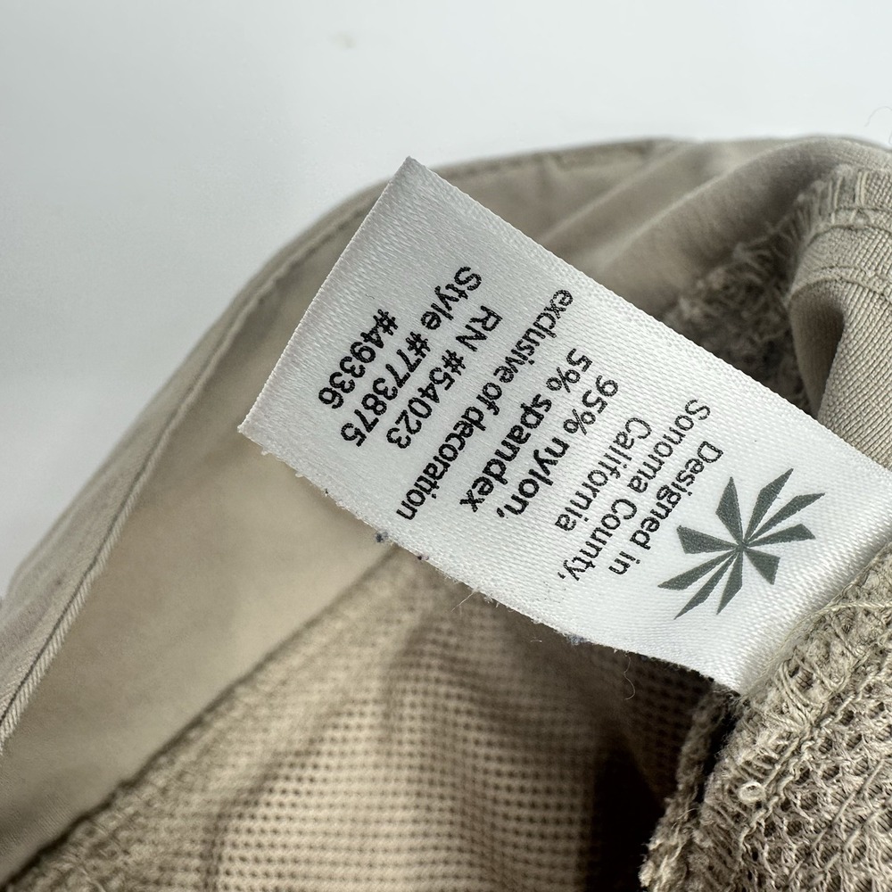 Athleta Dipper‎ Cargo Pants Women's 6 Beige Stretch Pull On Work Travel Pockets - Picture 4 of 14